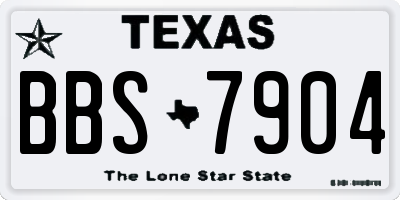 TX license plate BBS7904