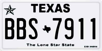 TX license plate BBS7911