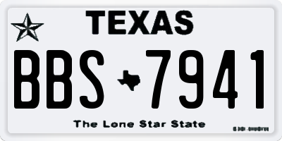 TX license plate BBS7941