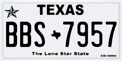 TX license plate BBS7957