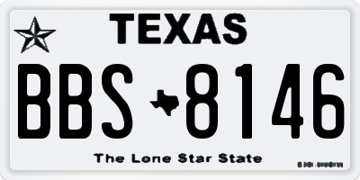 TX license plate BBS8146