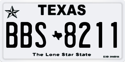 TX license plate BBS8211