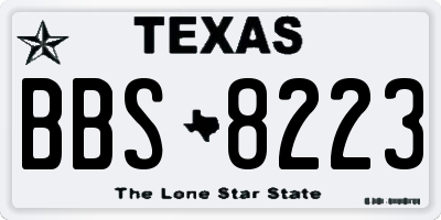 TX license plate BBS8223