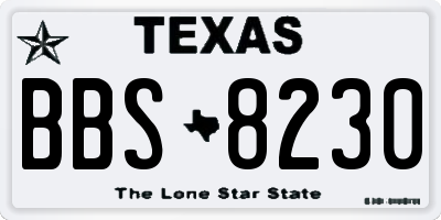 TX license plate BBS8230