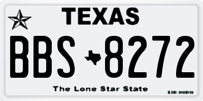 TX license plate BBS8272