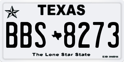 TX license plate BBS8273