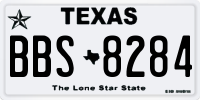TX license plate BBS8284