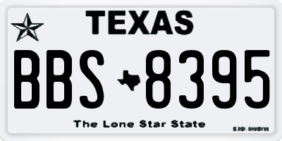 TX license plate BBS8395