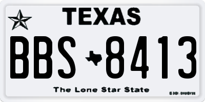 TX license plate BBS8413