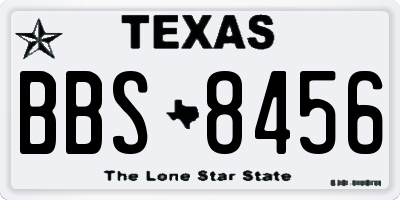 TX license plate BBS8456