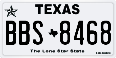 TX license plate BBS8468