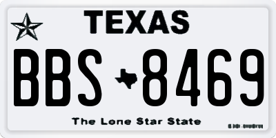 TX license plate BBS8469