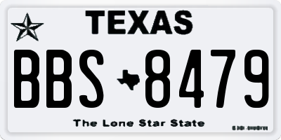 TX license plate BBS8479