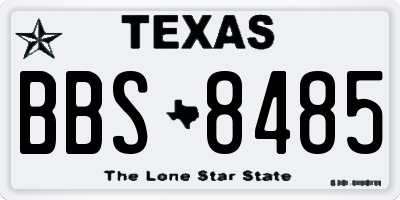 TX license plate BBS8485