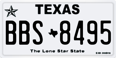 TX license plate BBS8495