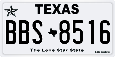 TX license plate BBS8516