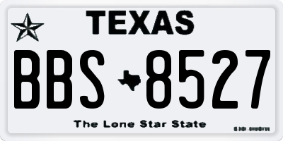 TX license plate BBS8527