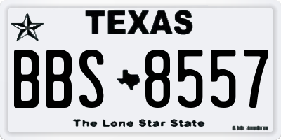 TX license plate BBS8557
