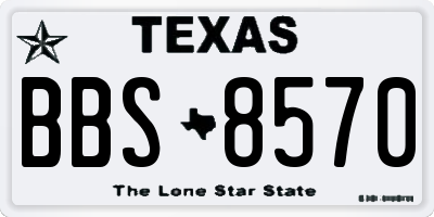 TX license plate BBS8570