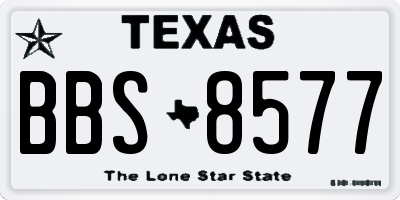TX license plate BBS8577