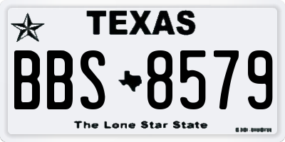 TX license plate BBS8579