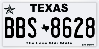 TX license plate BBS8628