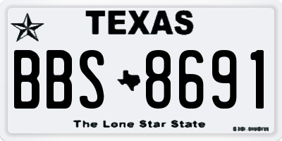 TX license plate BBS8691