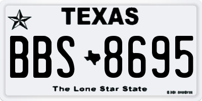 TX license plate BBS8695