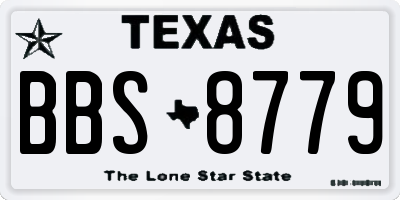 TX license plate BBS8779