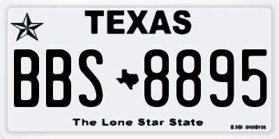 TX license plate BBS8895