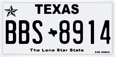 TX license plate BBS8914