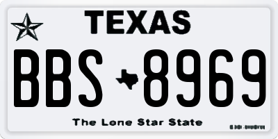 TX license plate BBS8969