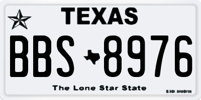 TX license plate BBS8976