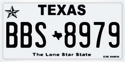 TX license plate BBS8979