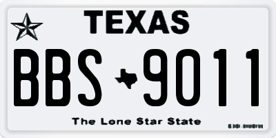 TX license plate BBS9011