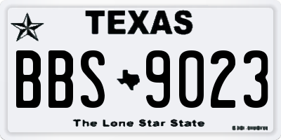 TX license plate BBS9023