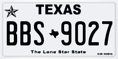 TX license plate BBS9027