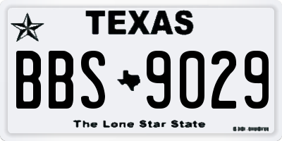 TX license plate BBS9029