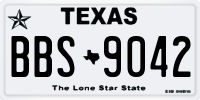 TX license plate BBS9042