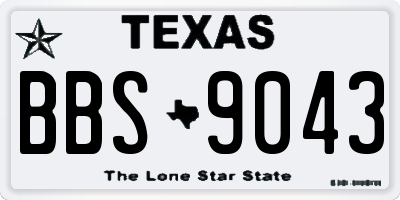 TX license plate BBS9043