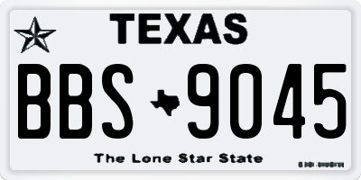 TX license plate BBS9045