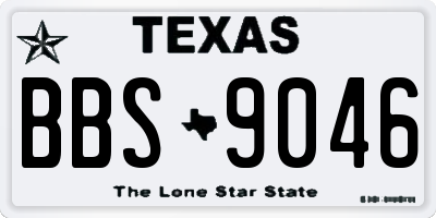 TX license plate BBS9046