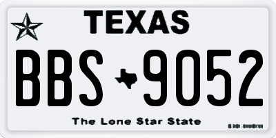 TX license plate BBS9052