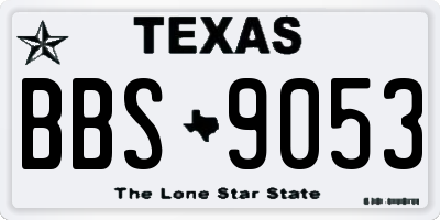 TX license plate BBS9053