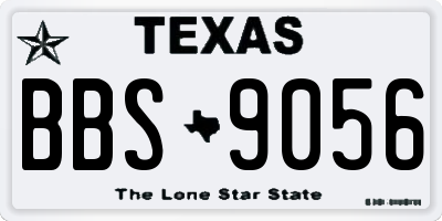 TX license plate BBS9056