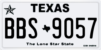 TX license plate BBS9057