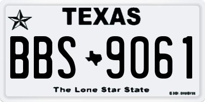 TX license plate BBS9061