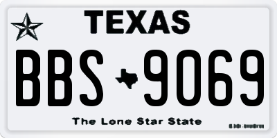 TX license plate BBS9069