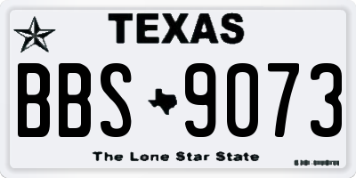 TX license plate BBS9073