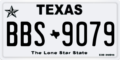 TX license plate BBS9079